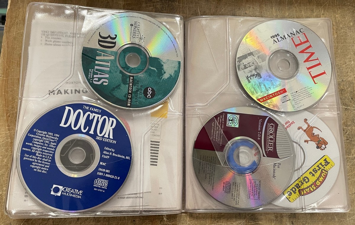 VINTAGE Apple Macintosh Performa 6290CD CD-ROM discs P/N: 600-3755