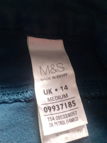 Ladies Marks And Spencer Blue Jeggins Size Uk 14 Medium - Picture 3 of 3