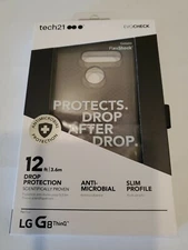 Tech21 Evo Check Hybrid Gel Slim Case Cover for LG G8 ThinQ - Black