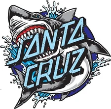 Santa cruz sticker logo shark skate cell laptop bumper vinyl decal