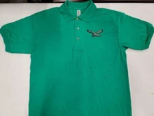 0730 NFL Team Apparel PHILADELPHIA EAGLES Football Polo Golf Shirt KELLY GREEN