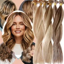 Pre-Bonded Keratin Hot Fusion Nail U Tip 100 Remy Human Hair Extensions 300PCS