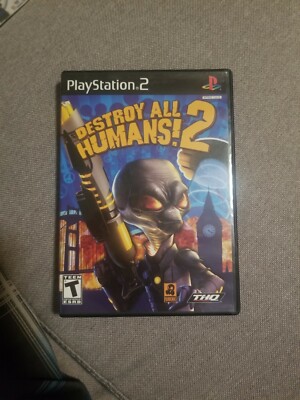 Destroy All Humans 2 (Sony PlayStation 2) Complete CIB Great Condition