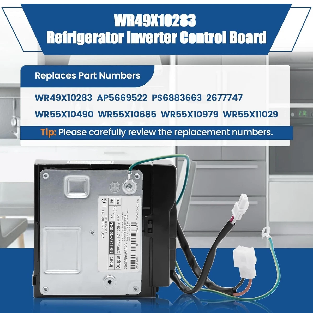 Inverter Board Compatible With GE Refrigerator WR49X10283