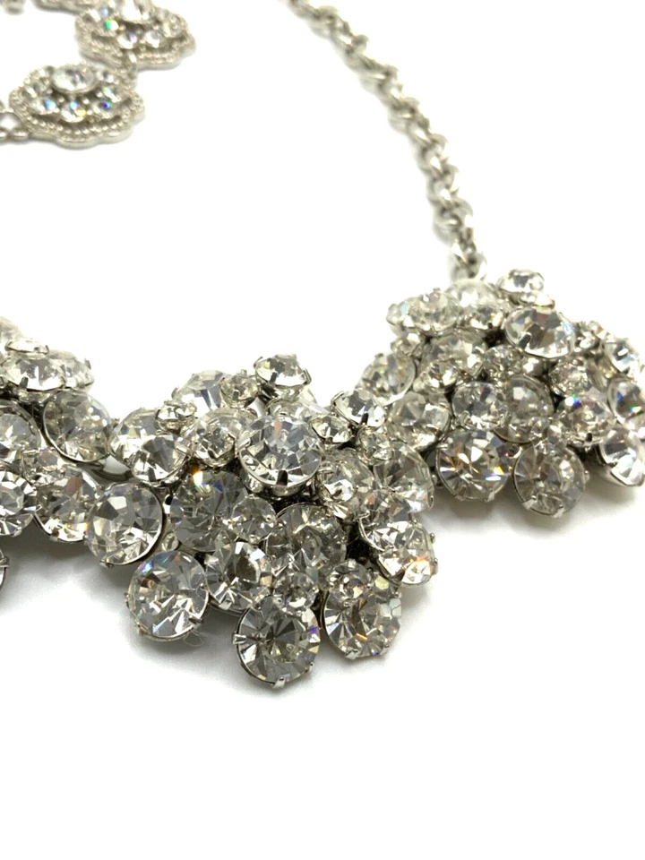 NUEVO SIN ETIQUETAS nOir Joyería, GLAMOROSO Declaración CONJUNTO Collar + Pulsera Gruesa Estrás Foto 4 de 4