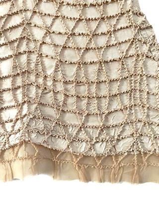 YOSHIKI HISHINUMA Skirt Suit Vintage 2-Piece Stitchwork Beige