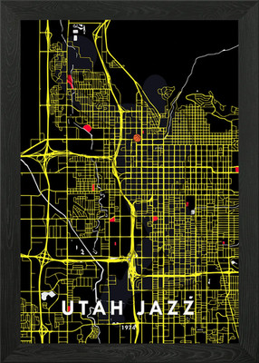 Utah Jazz Vivint Arena so gerahmtes Wandbild Poster Leinwanddruck Bild
