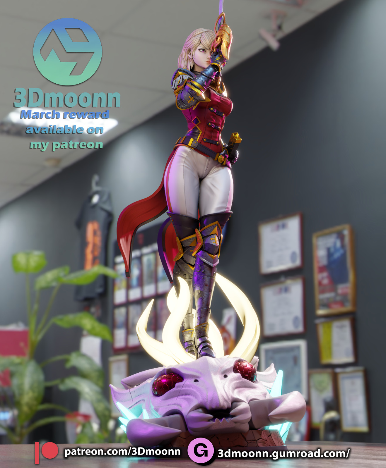 Cha Hae In Solo Leveling - Figure 3d Print Model kit Unpainted Unassembled