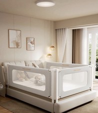 Bettgitter für Kleinkinder, hochwertig & gepolstert - Queen 60” Basis und 26” Höhe