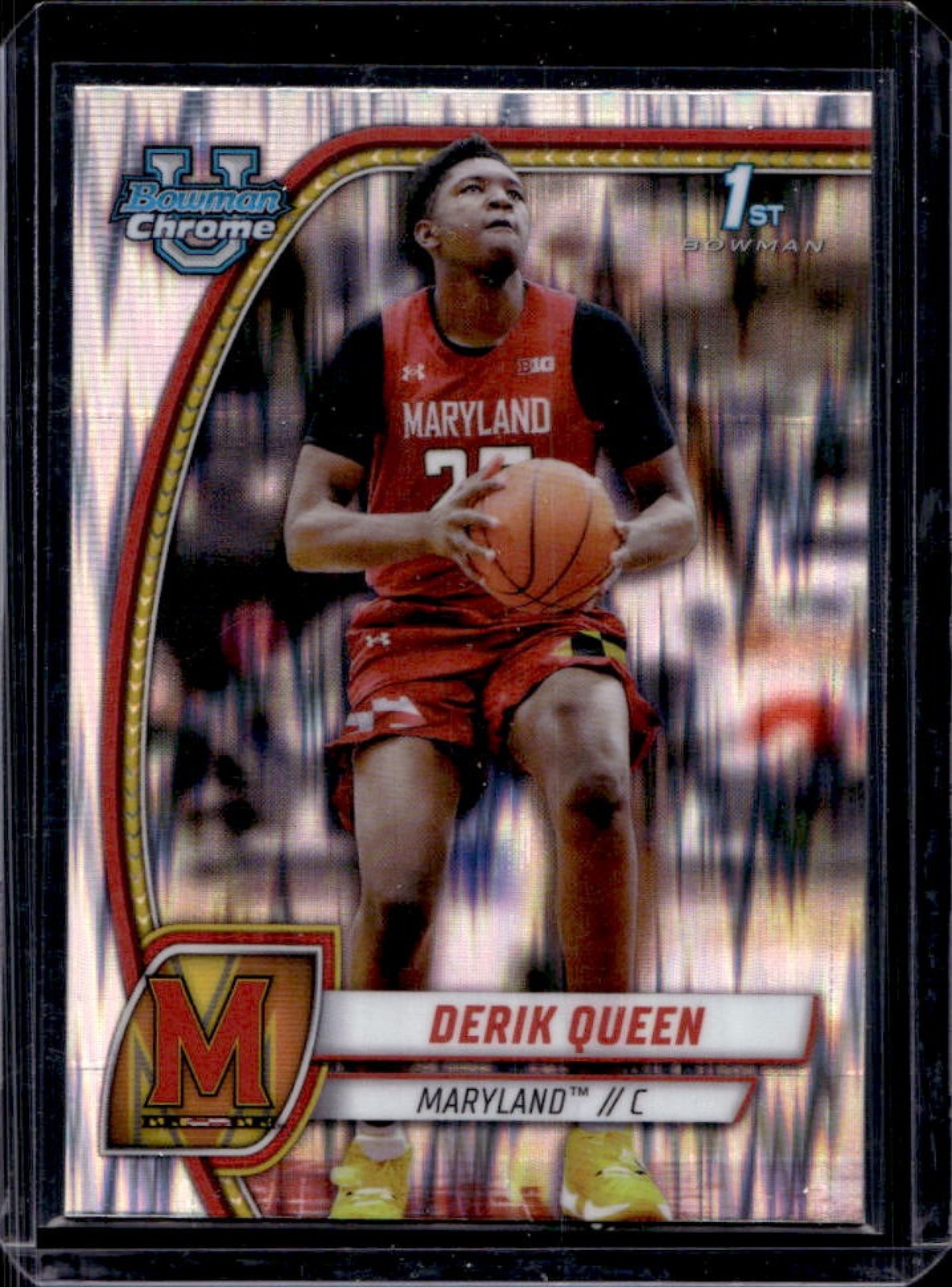 2024-25 Bowman Chrome U Derik Queen Stealth Refractor #19 Terrapins