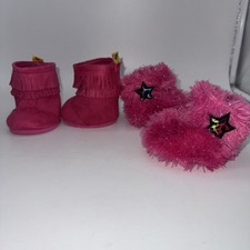 Build a Bear Cowboy Boots And Pink Rock Star Boots