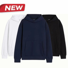 Image of Plain Adults Kids Pullover  Hoodie Hooded Sweatshirt Mens Womens Boys Girls