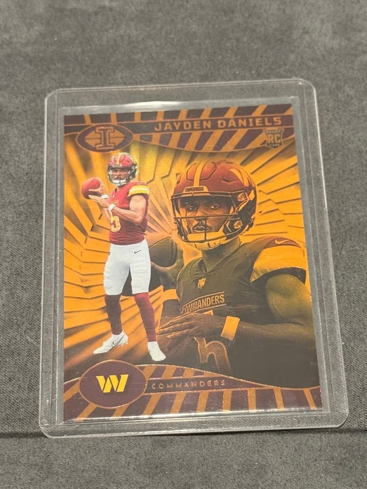 2024 Panini Illusions - Jayden Daniels #93 Trophy Collection Orange (RC)