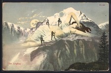 Ansichtskarte Die Jungfrau mit Bergsteigern, Berggesichter 