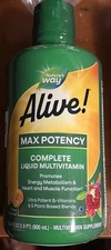 Nature's Way Alive Liquid Multivitamin  Max Potency - 30.4 FL OZ.  *EXP 03/2026*