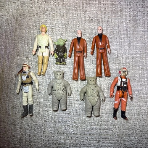 Vintage Star Wars Figure Lot Luke Skywalker Farm Boy X Wing Hoth Yoda Obi Wan