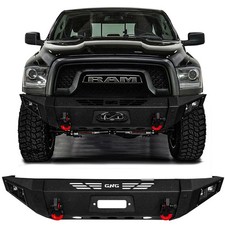 Fit. 2015-2018 Dodge Ram 1500 Rebel Front Bumper Textured Steel With Led Lights