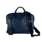 Auth PRADA Handbag Shoulder Bag Navy Leather/Silvertone - z10421