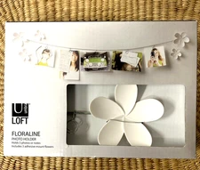 Wire Line FLORALINE Flower Photo Holder 5 FLOWERS & CLIPS Boho Dorm LIfe NEW