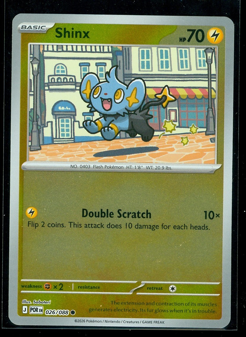 Pokemon SHINX 026/088 - Perfect Order - Rev Holo - MINT