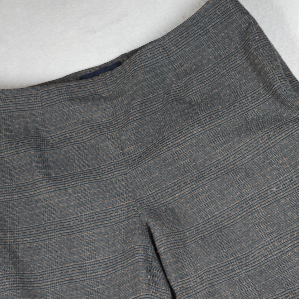 Piazza Sempione Pants Womens 8 Gray Audrey Cropped Glen Plaid Side Zip Italy - Image 4 of 4