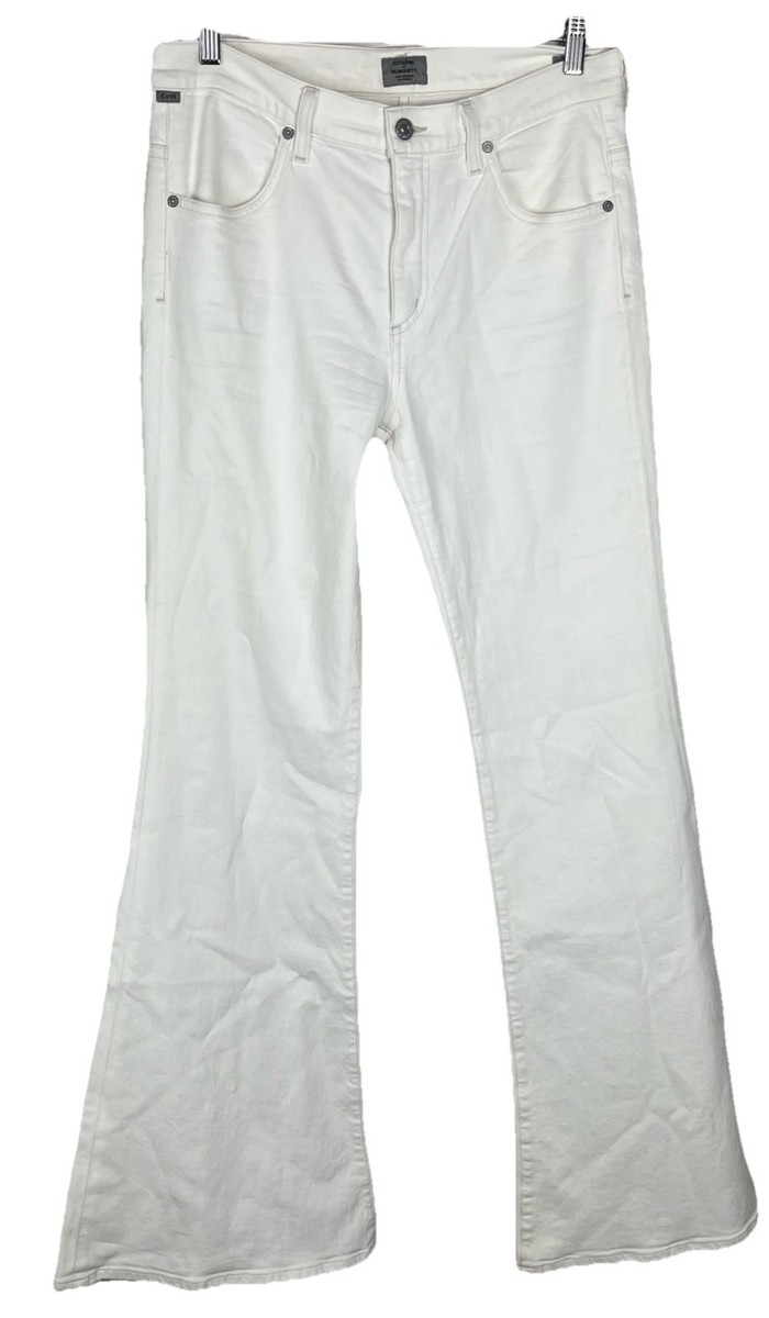 Citizens of Humanity Chloe in Powder White Super Flare Stretch