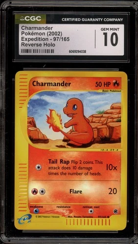 Pokemon Charmander Expedition Reverse Holo #97 CGC 10 Gem Mint