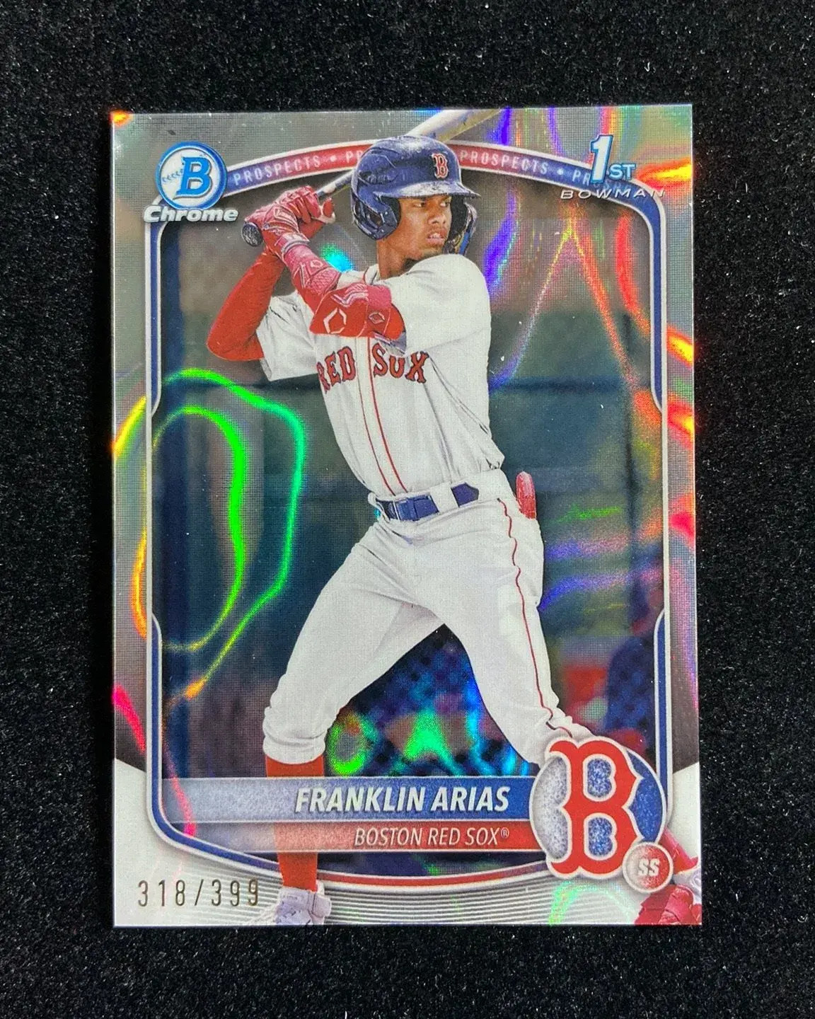 2025 Topps Bowman Chrome Franklin Arias 1st #BCP-67 Lava Refractor 318/399 HD