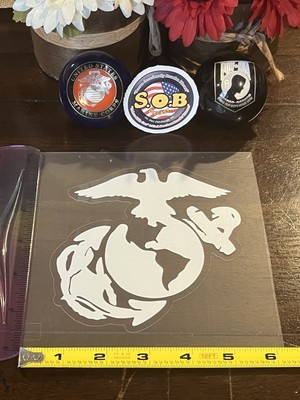 USMC Marines EGA 6  Decal / Sticker 50% Donated TO VET Charity via EBay