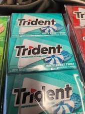 Trident Minty Sweet Twist Sugar Free Gum 12 Packs of 14 Pieces 168 Total Pieces