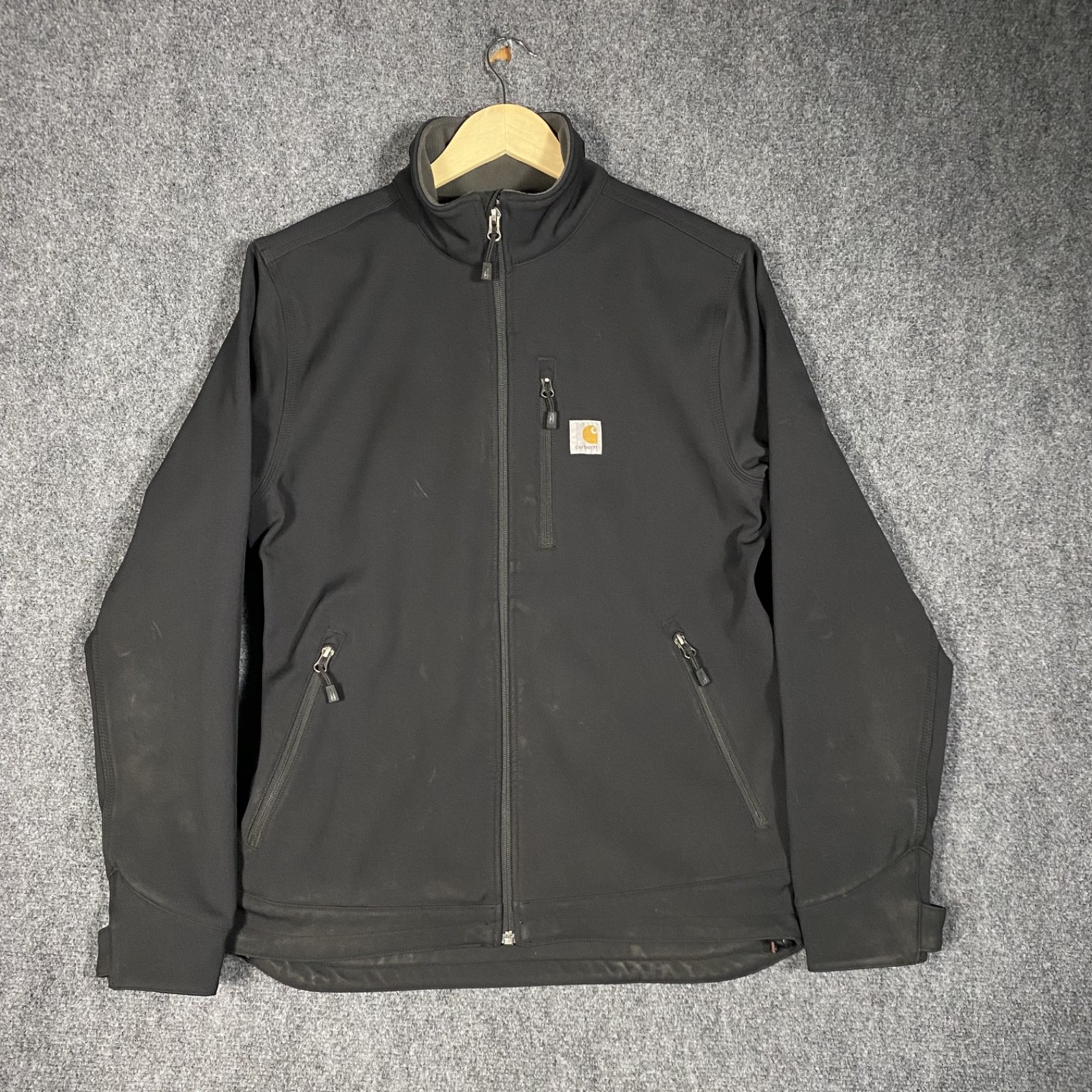 Carhartt Rain Defender Soft Shell Jacket Mens Medium Black L