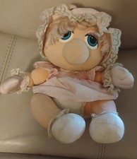 Miss Piggy Plush Jim Henson Muppet Babies Stuffed Doll Vtg 1985 Original Hasbro