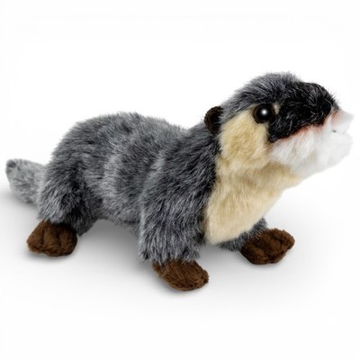 Carl Dick Otter grau ca. 18cm, 31cm gesamt Plüschtier, Stofftier, Kuscheltier