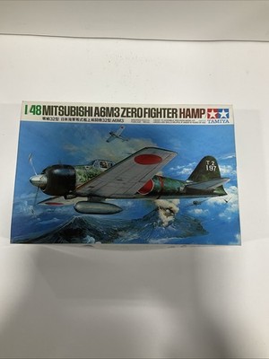 Tamiya 1:48 WWll Mitsubishi A6M3 Zero Fighter (Hamp) Model Kit # 6425 Open Box