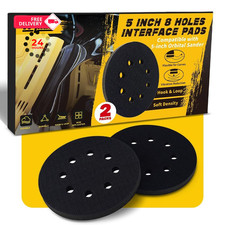 TPmax 2 Pack 5 Inch 8 Holes Interface Pad, 5 inches, 5 in 8 hole soft pads