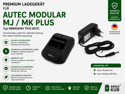 Premium  Ladegerät für AUTEC Modular MJ  / MK Plus  Typ MBM06MH TF02 B07C
