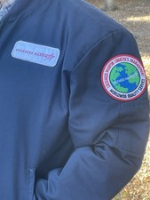 Vintage LOCKHEED MARTIN Logistics Management EMPLOYEE “Tom” Jacket Red Kap Large