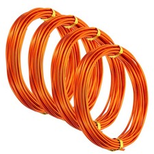 16.4ft Aluminum Wire, 4pcs Jewelry Craft Wire 2mm 12 Gauge Wire, Copper Tone