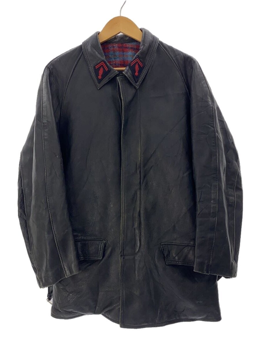 Men's Black Leather Blouson Jacket Style 173