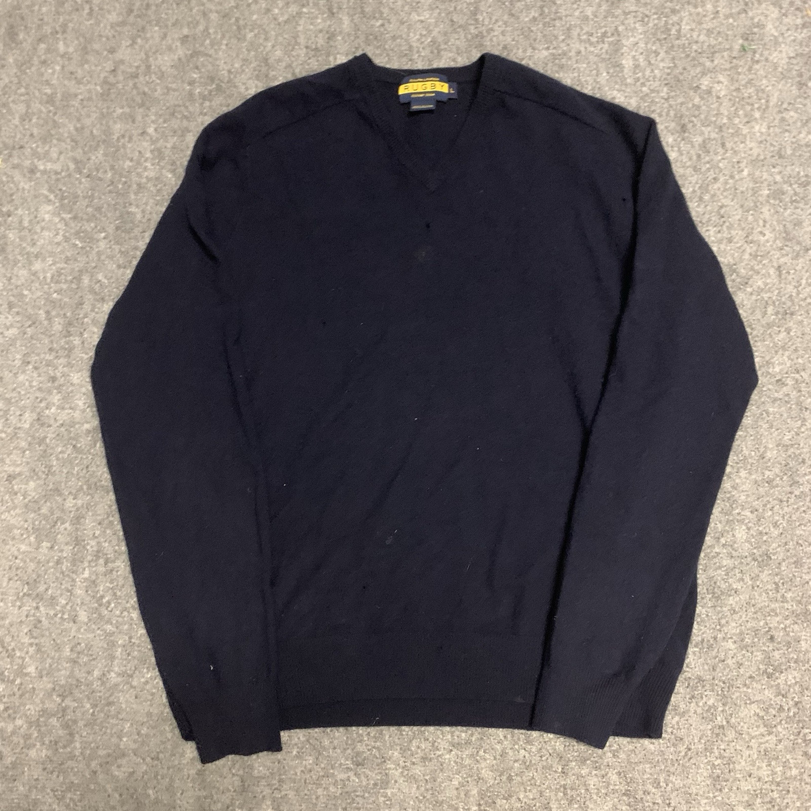 RUGBY Ralph Lauren Vintage 100% Cashmere Sweater Mens Size Large Sz L *READ*