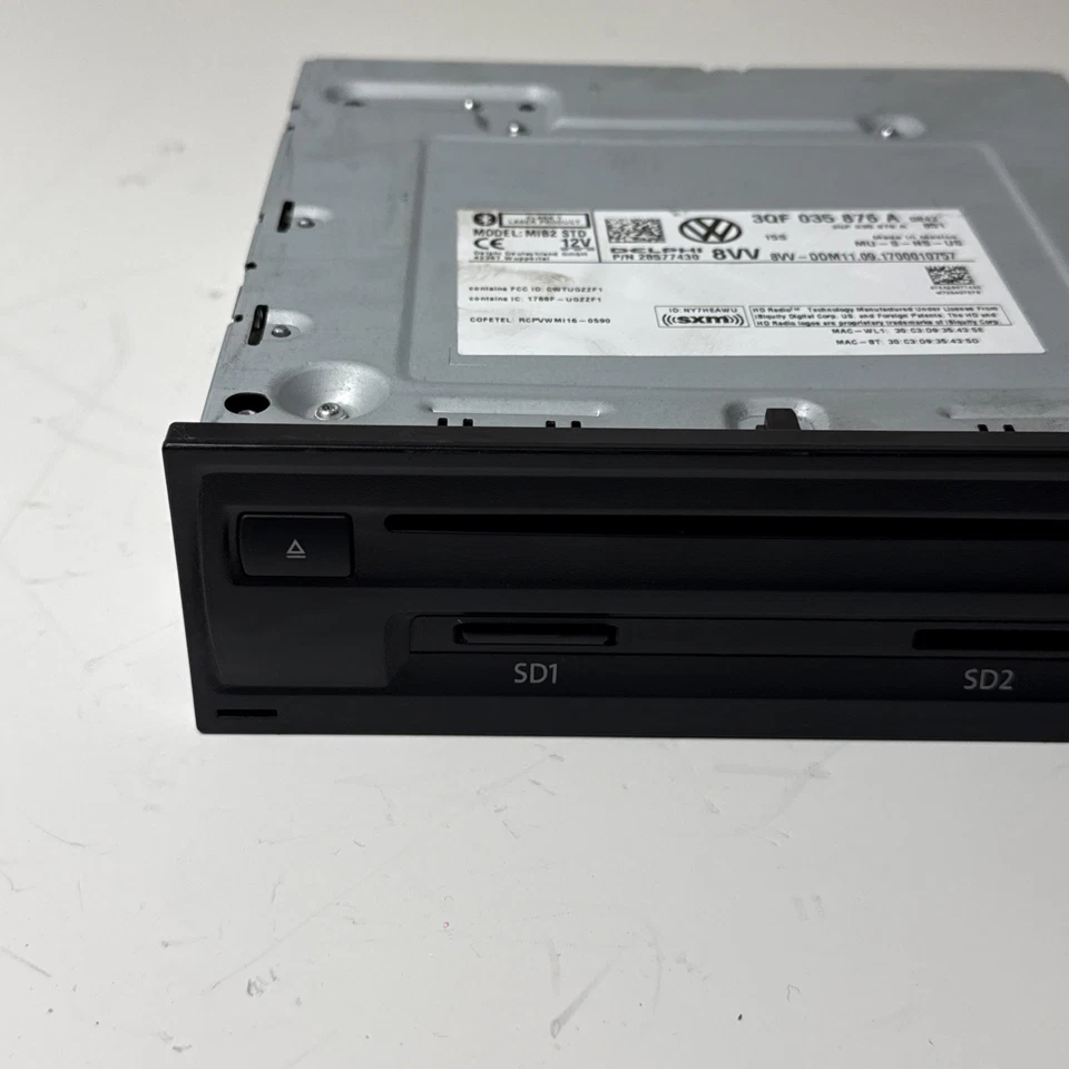 2018 VOLKSWAGEN ATLAS RADIO RECEIVER NAVIGATION GLOVE BOX MOUNTED 3QF035876A OEM - Image 4 of 4