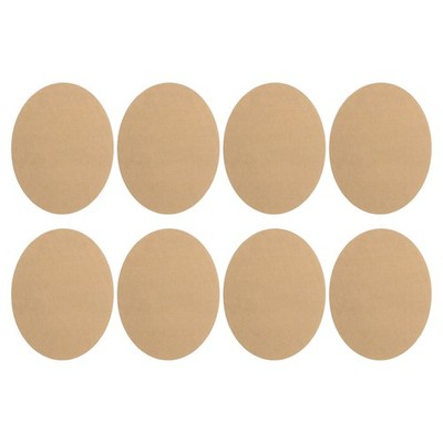 Oval Iron-on Patches, 8Pcs Elbow Knee Repair Patches for Clothing, Apricot