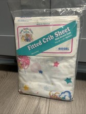 Vintage Teddy Beddy Bear Cotton Fitted Crib Sheet Riegel 100 Cotton NEW Sealed