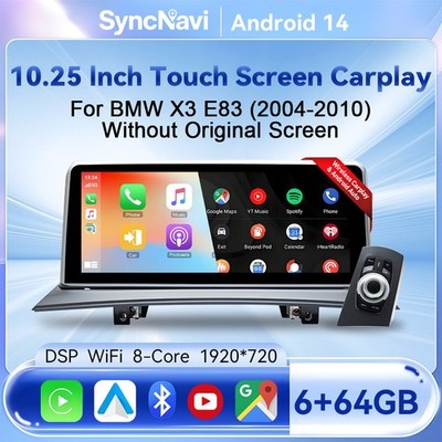 10.25'' Android 14 Radio GPS Autoradio Carplay Für BMW X3 E83 2004-2012 iDrive