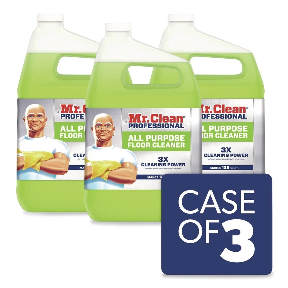 Mr. Clean 02621CT 1 Gallon Finished Floor Cleaner - Lemon Scent (3/Carton) New - Image 4 of 4