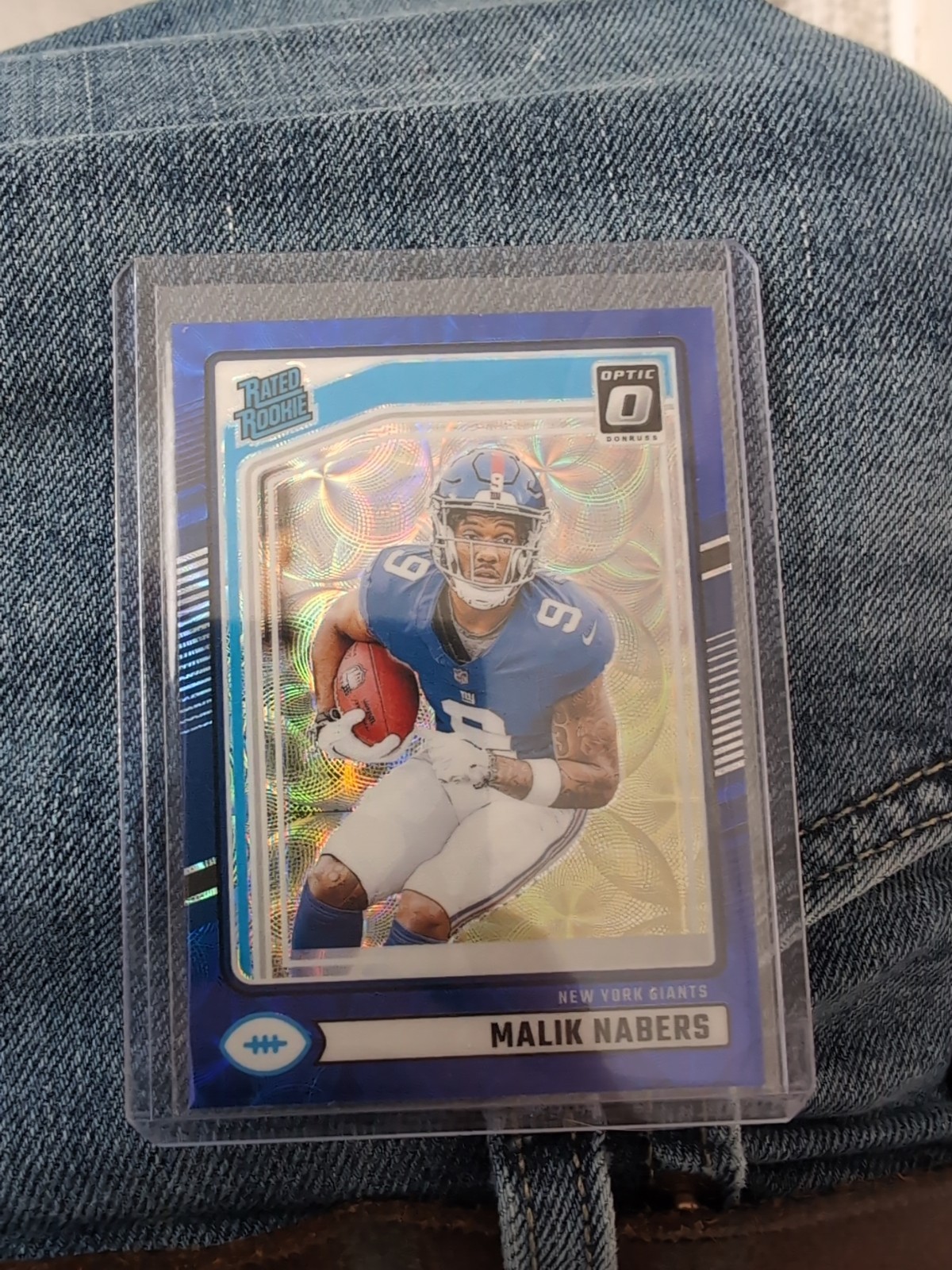 2024 Panini Donruss - Rated Rookie Malik Nabers #383 Optic Preview Blue Scope RC