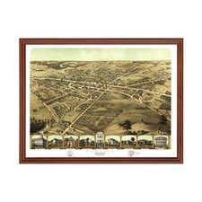 Old Map Of Pontiac Mi 1867 - Vintage Pontiac Michigan Art Old Map Of Pontiac Mi 1867 - Vintage Pontiac Michigan Art