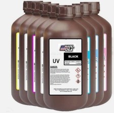COMPATIBLE LED Curable UV INK REFILL FOR EPSON L800 i3200 DX5 XP600 SHIP FREE 