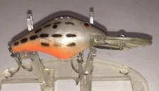 Vintage Mann's Razorback Deep Pig Crankbait Lure 1/4 Oz Black Barfish Excellent