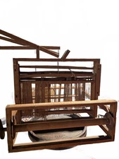 Vintage Wooden Primitive Loom 2.5 Ft Wide 2.3 Ft Tall